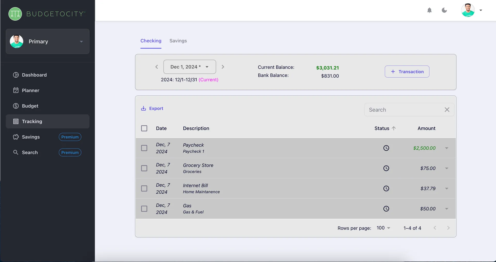 Effortless Expense Tracking Screenshot